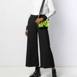 Karl Lagerfeld signature wide leg trousers
