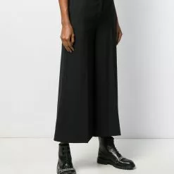 Karl Lagerfeld signature wide leg trousers