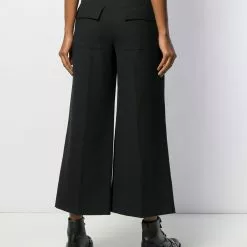 Karl Lagerfeld signature wide leg trousers