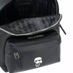 Karl Lagerfeld K/Ikonik metal logo backpack