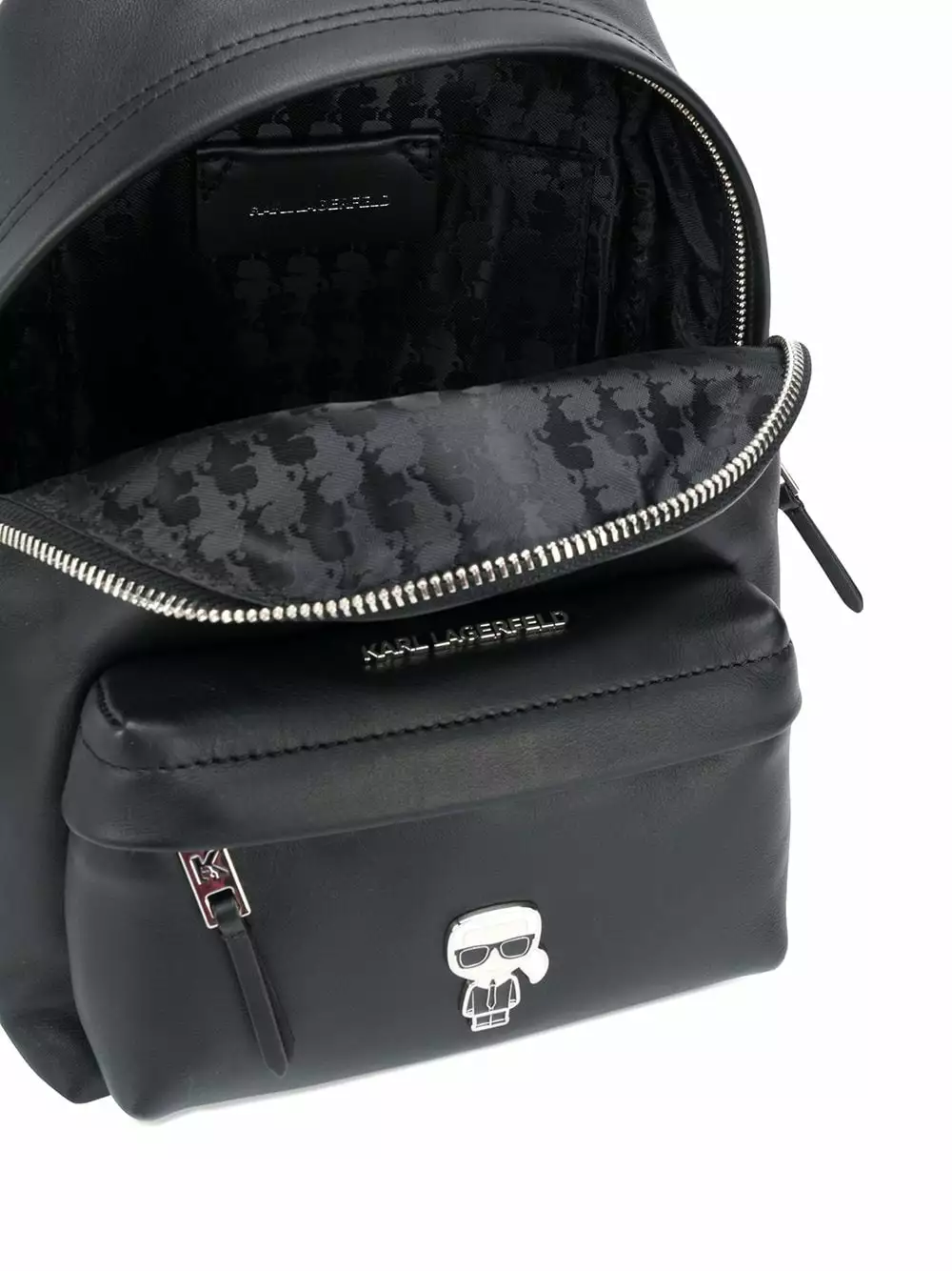 Karl Lagerfeld K/Ikonik metal logo backpack