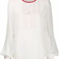 Karl Lagerfeld stitched bib detail blouse