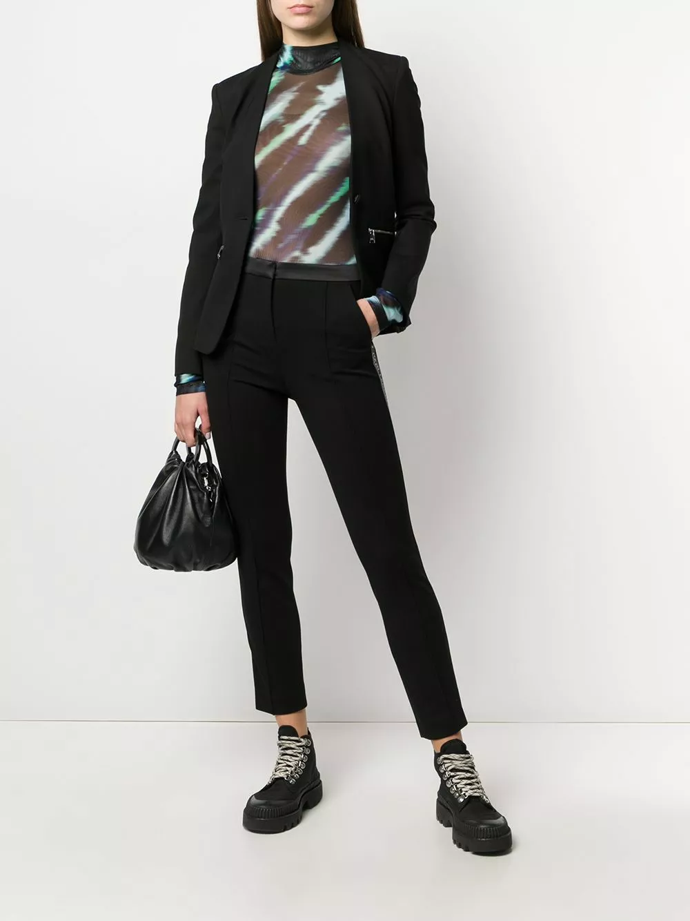 Karl Lagerfeld Punto logo tape trousers