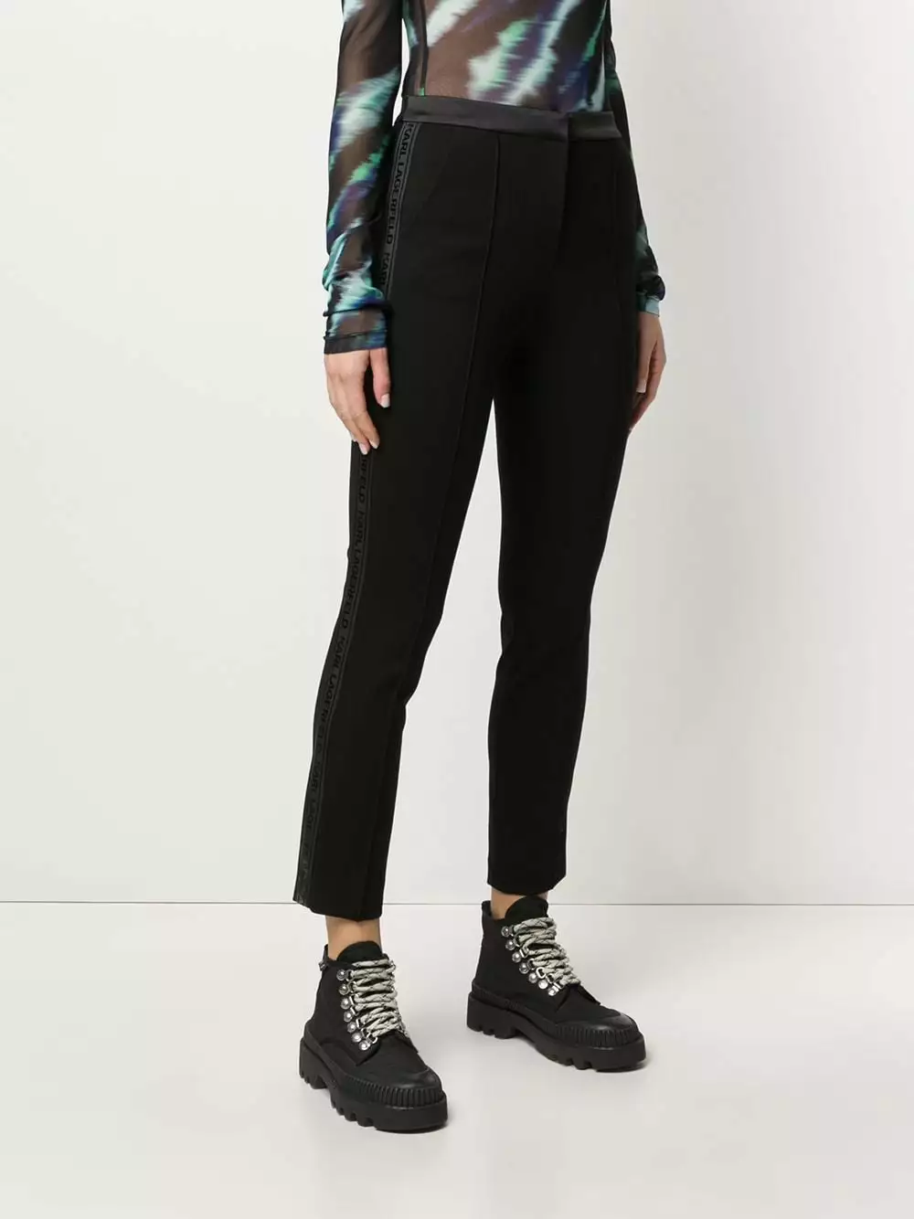 Karl Lagerfeld Punto logo tape trousers