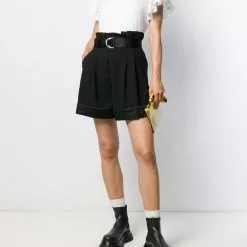 Karl Lagerfeld belted waist short