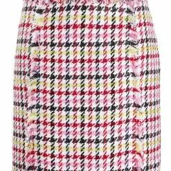 Karl Lagerfeld houndstooth boucle skirt