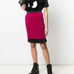 Karl Lagerfeld x Carine Roitfeld velvet skirt