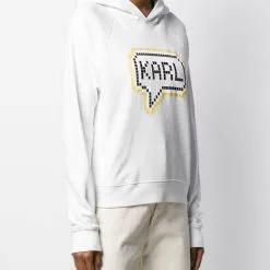 Karl Lagerfeld Karl pixel logo hoodie