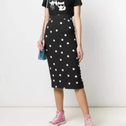 Karl Lagerfeld logo print round neck T-shirt