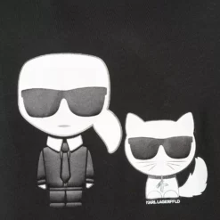 Karl Lagerfeld logo print round neck T-shirt