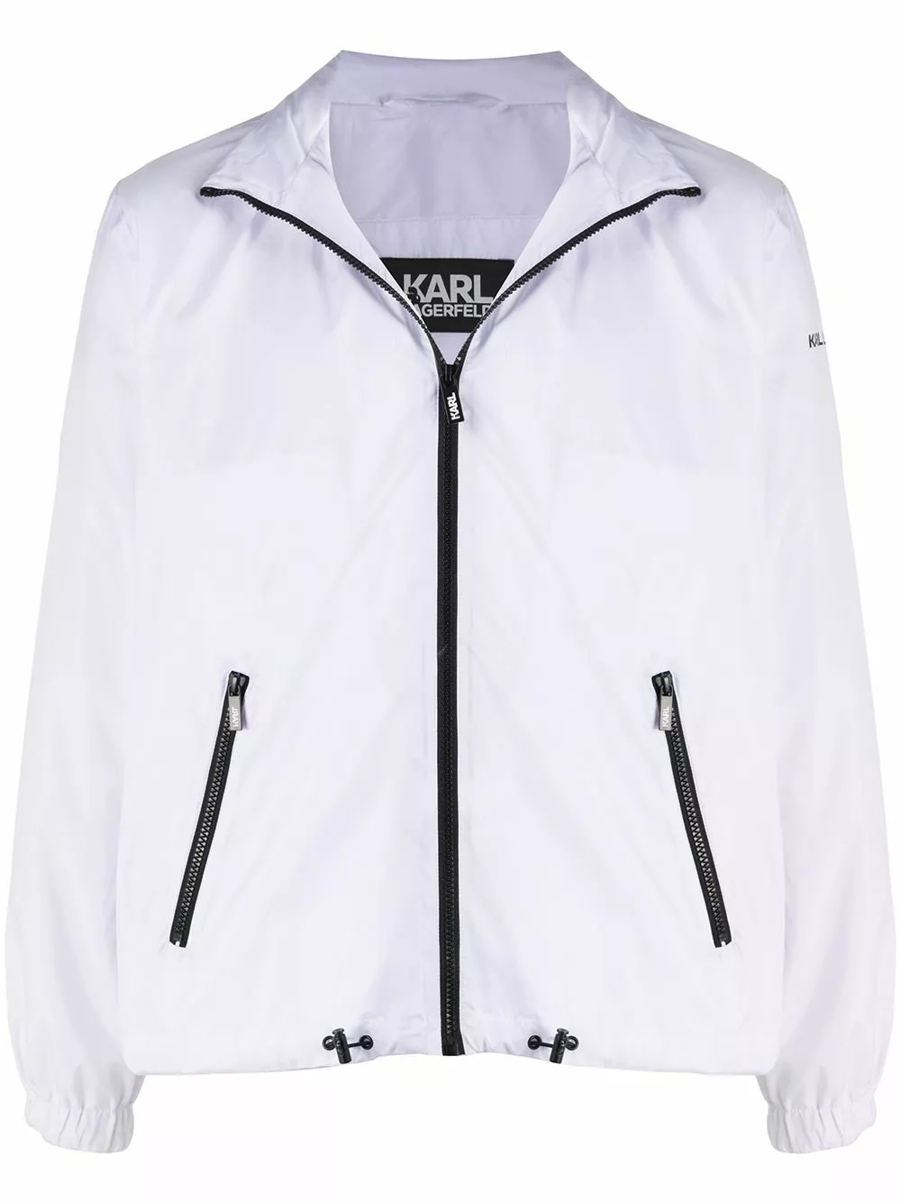 Karl Lagerfeld two-tone zipped jacket