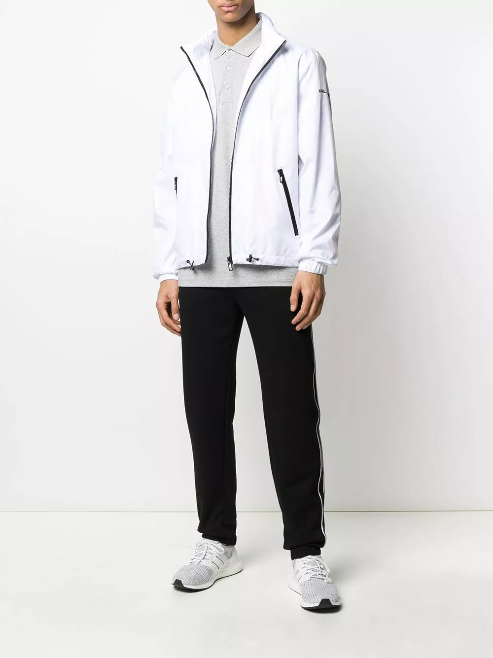 Karl Lagerfeld two-tone zipped jacket