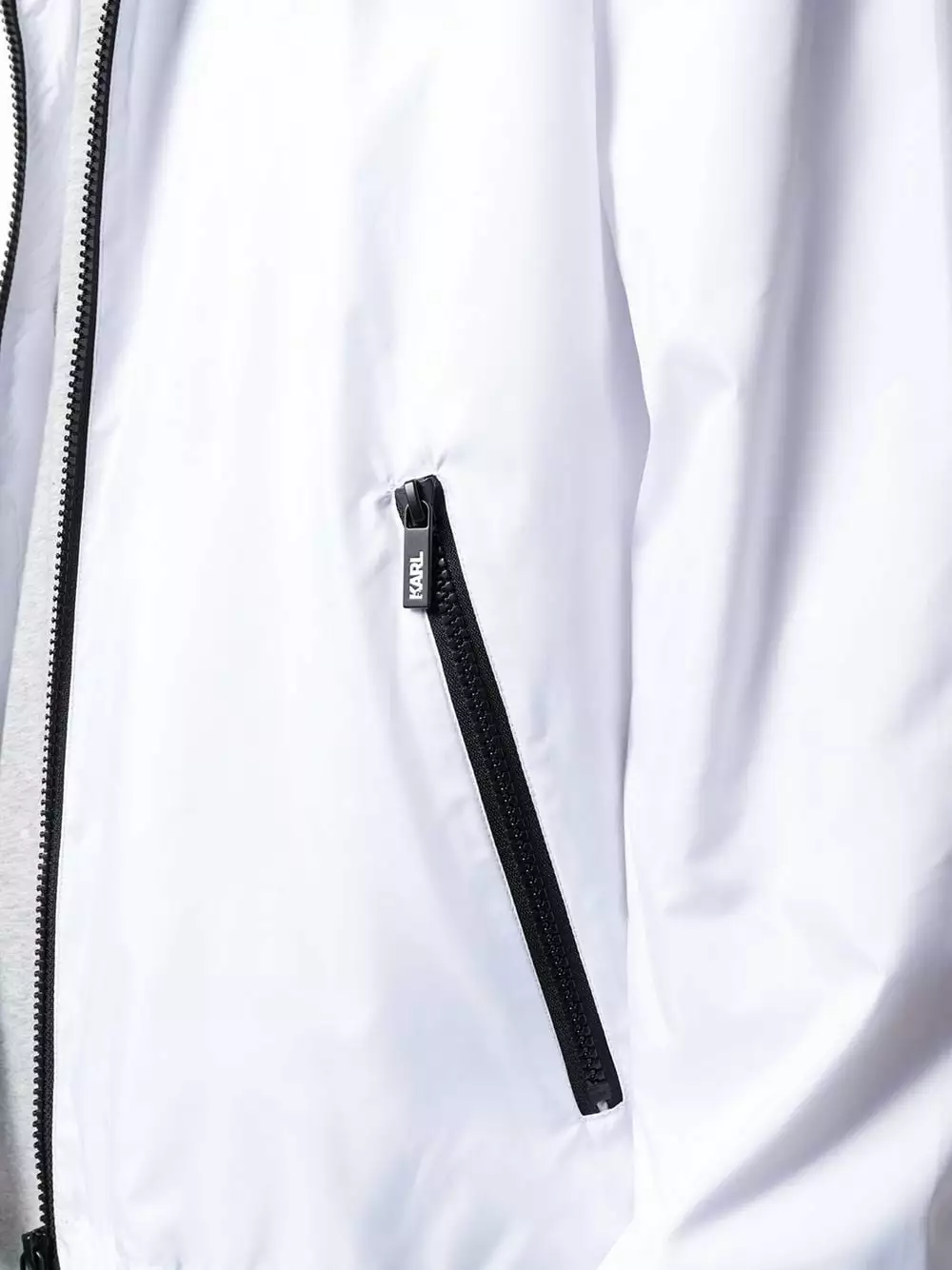 Karl Lagerfeld two-tone zipped jacket