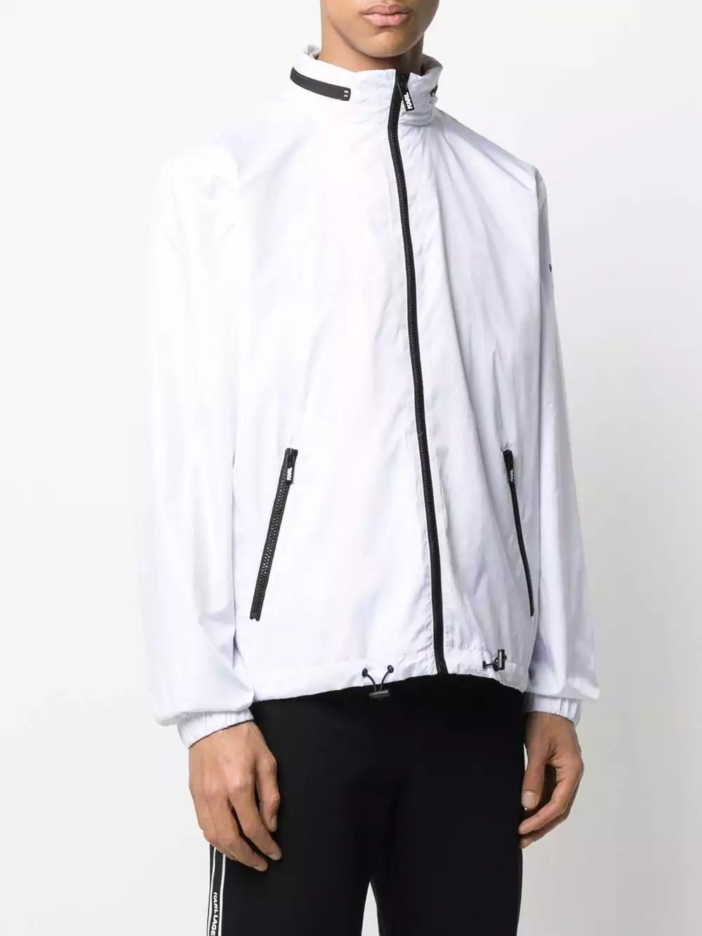 Karl Lagerfeld two-tone zipped jacket