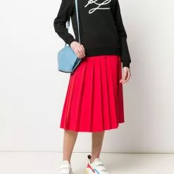 Karl Lagerfeld signature embroidery cotton sweatshirt