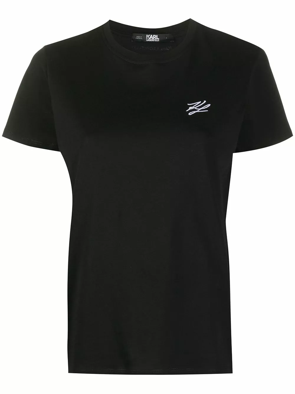 Karl Lagerfeld signature embroidery cotton T-Shirt