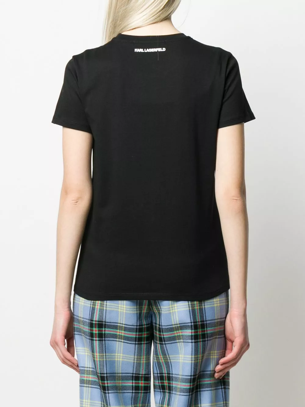 Karl Lagerfeld signature embroidery cotton T-Shirt