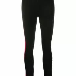 Karl Lagerfeld stripe detail logo leggings