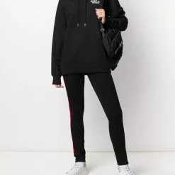 Karl Lagerfeld stripe detail logo leggings