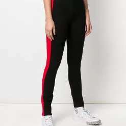 Karl Lagerfeld stripe detail logo leggings
