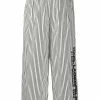 Karl Lagerfeld striped logo embroidered trousers
