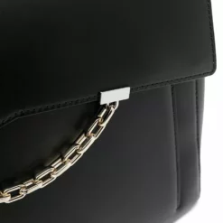 Karl Lagerfeld chain link-trim leather tote