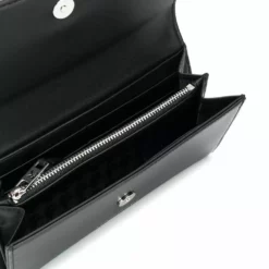 Karl Lagerfeld K/Ikonik pin continental flap wallet