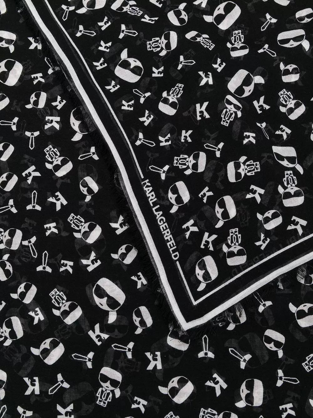Karl Lagerfeld K/Ikonik logo print scarf