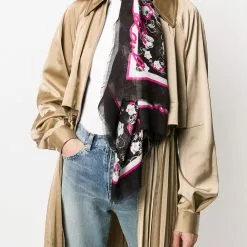 Karl Lagerfeld orchid print square scarf