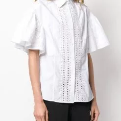 Karl Lagerfeld embroidered poplin shirt