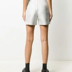Karl Lagerfeld pinstripe-print belted shorts