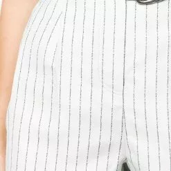 Karl Lagerfeld pinstripe-print belted shorts