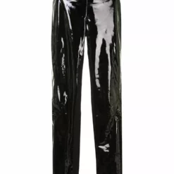 Karl Lagerfeld patent finish trousers