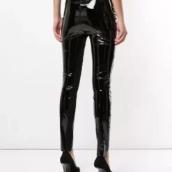 Karl Lagerfeld patent finish trousers