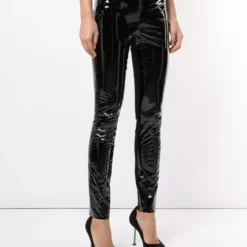 Karl Lagerfeld patent finish trousers