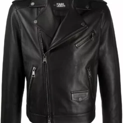 Karl Lagerfeld Ikonic leather biker jacket