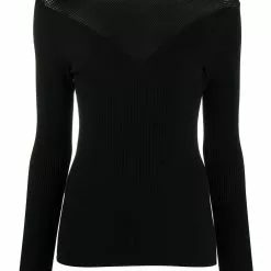 Karl Lagerfeld intarsia-knit logo knitted top