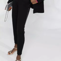 Karl Lagerfeld logo tape slim-fit trousers