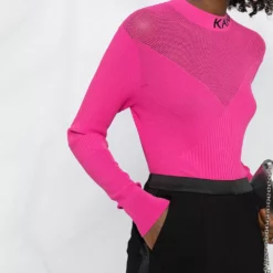 Karl Lagerfeld logo tape slim-fit trousers