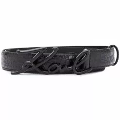 Karl Lagerfeld K/Signature croco belt