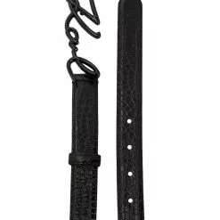 Karl Lagerfeld K/Signature croco belt
