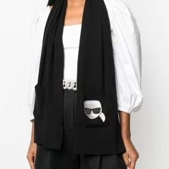 Karl Lagerfeld logo sprint scarf