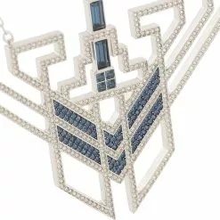 Karl Lagerfeld geometric pendant chain necklace