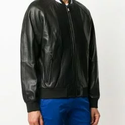 Karl Lagerfeld rib-trimmed bomber jacket