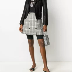 Karl Lagerfeld off-centre zipped biker jacket