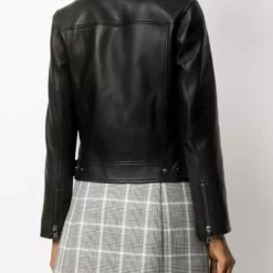 Karl Lagerfeld off-centre zipped biker jacket