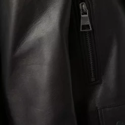 Karl Lagerfeld off-centre zipped biker jacket