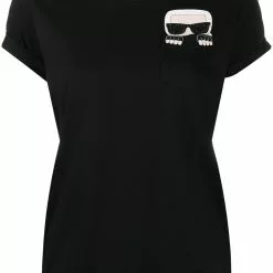 Karl Lagerfeld rhinestone Karl print T-shirt