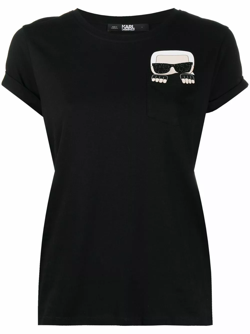 Karl Lagerfeld rhinestone Karl print T-shirt