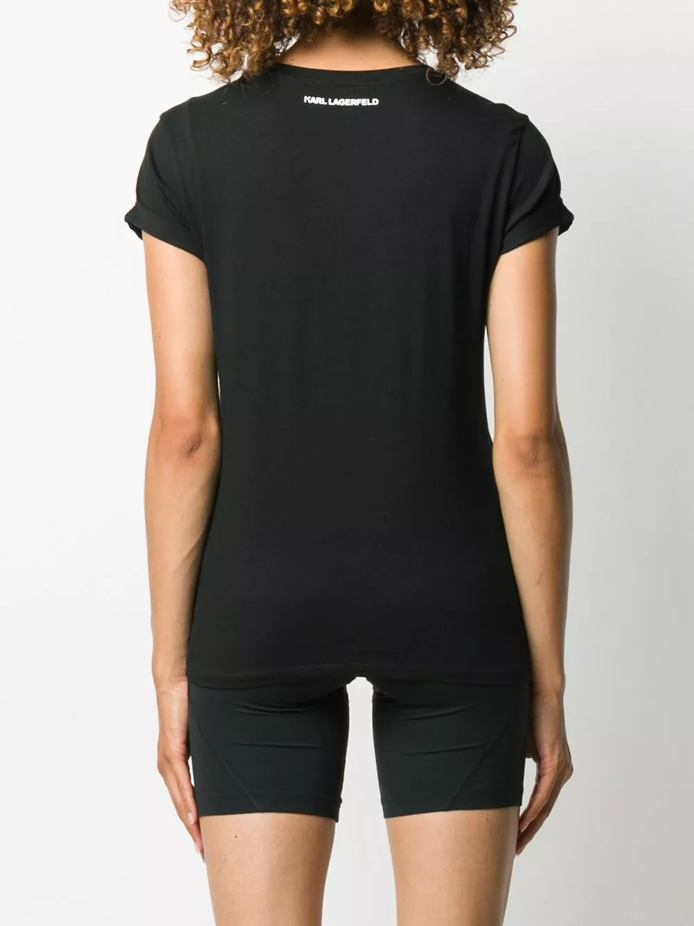 Karl Lagerfeld rhinestone Karl print T-shirt